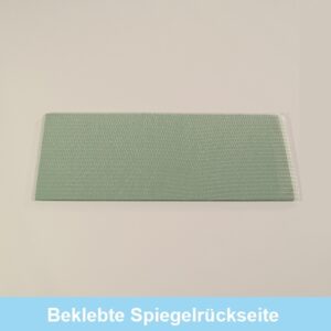 Splitterschutzfolie Spiegel Safe beklebte Spiegelrückseite