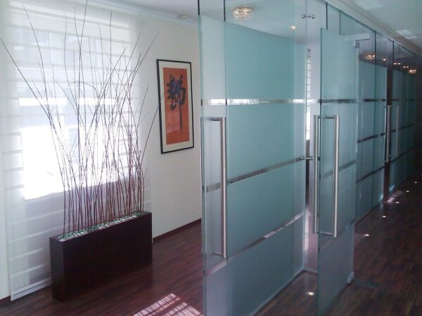 Sichtschutzfolie Ätzglasoptik Nahaufnahme