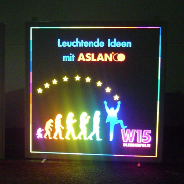 Verdunkelungsfolie Blackout Leuchtwerbung