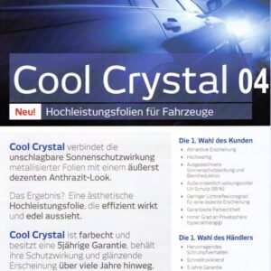 Autoglasfolie Crystal 04 schwarz Eigenschaften