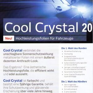 Autoglasfolie Crystal 20 anthrazit Eigenschaften