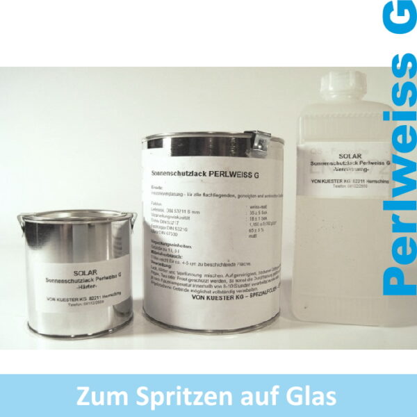 Sonnenschutzlack weiß Glas spritzen Sonnenschutzlack weiß Glas spritzen