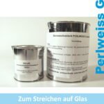 Sonnenschutzlack weiß Glas streichen Dosen
