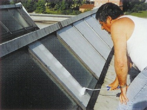 Sonnenschutzlack weiß Glas streichen