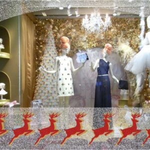 Dekorfolie Illustra snow auf einem Schaufenster