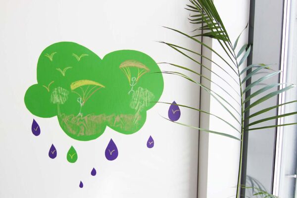 Tafelfolie Aslan CR 63 transparent auf grüner Folie