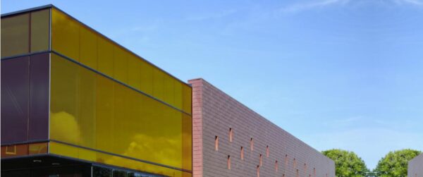 Spionspiegelfolie gold verspiegelt Innen Nahaufnahme