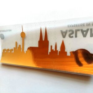 Aslan SE 75 Gold mirror film with plotted skyline