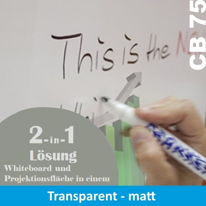 Whiteboard foil Aslan CB 75 transparent matte