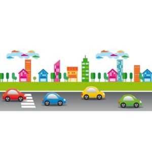 Adhäsionsfolie Cars mit Autos