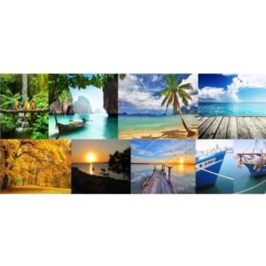 Adhäsionsfolie mit Urlaubsmotiven