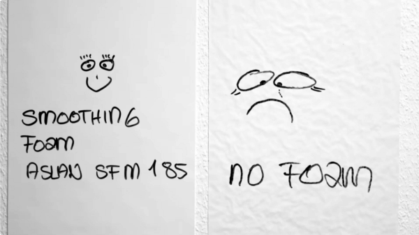 PVC Glättungsschaum Aslan SFM 185 für Wände Nahaufnahme